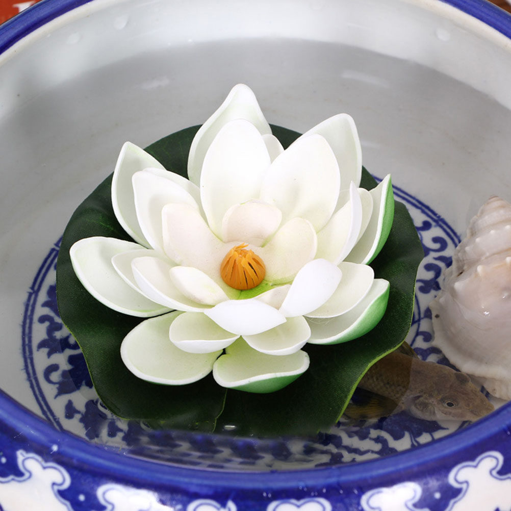 8Pcs Simulation Lotus Floating - Aquarium Decor recension och pris