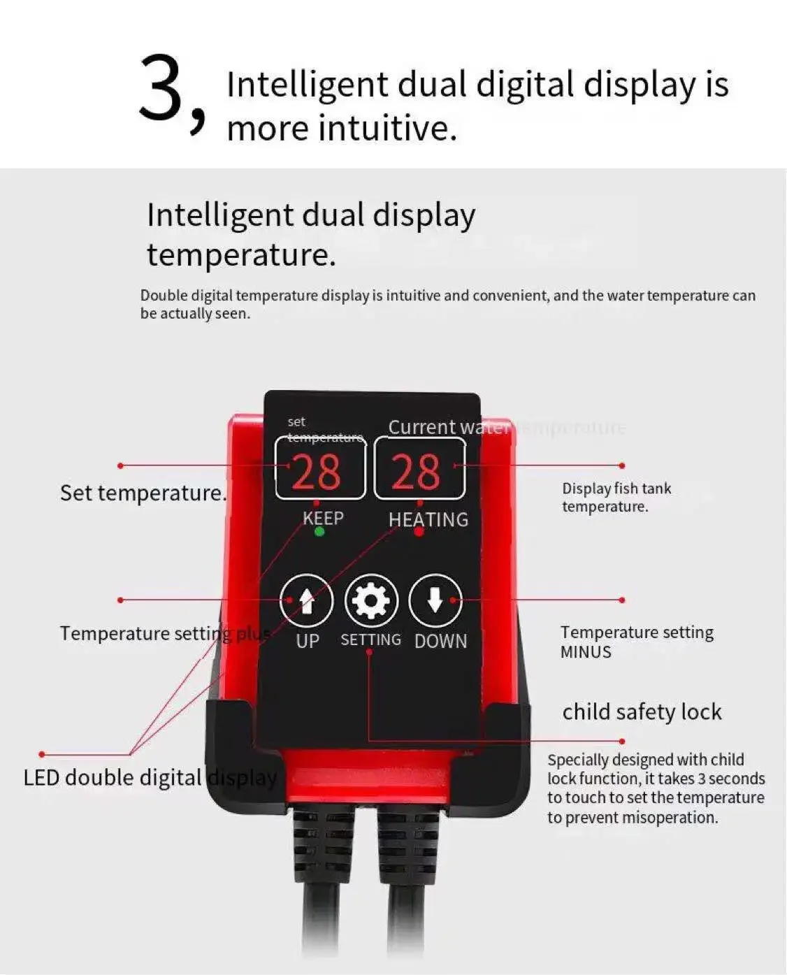 1000W Aquarium Submersible Hea - Fish Tank Heater recension och pris